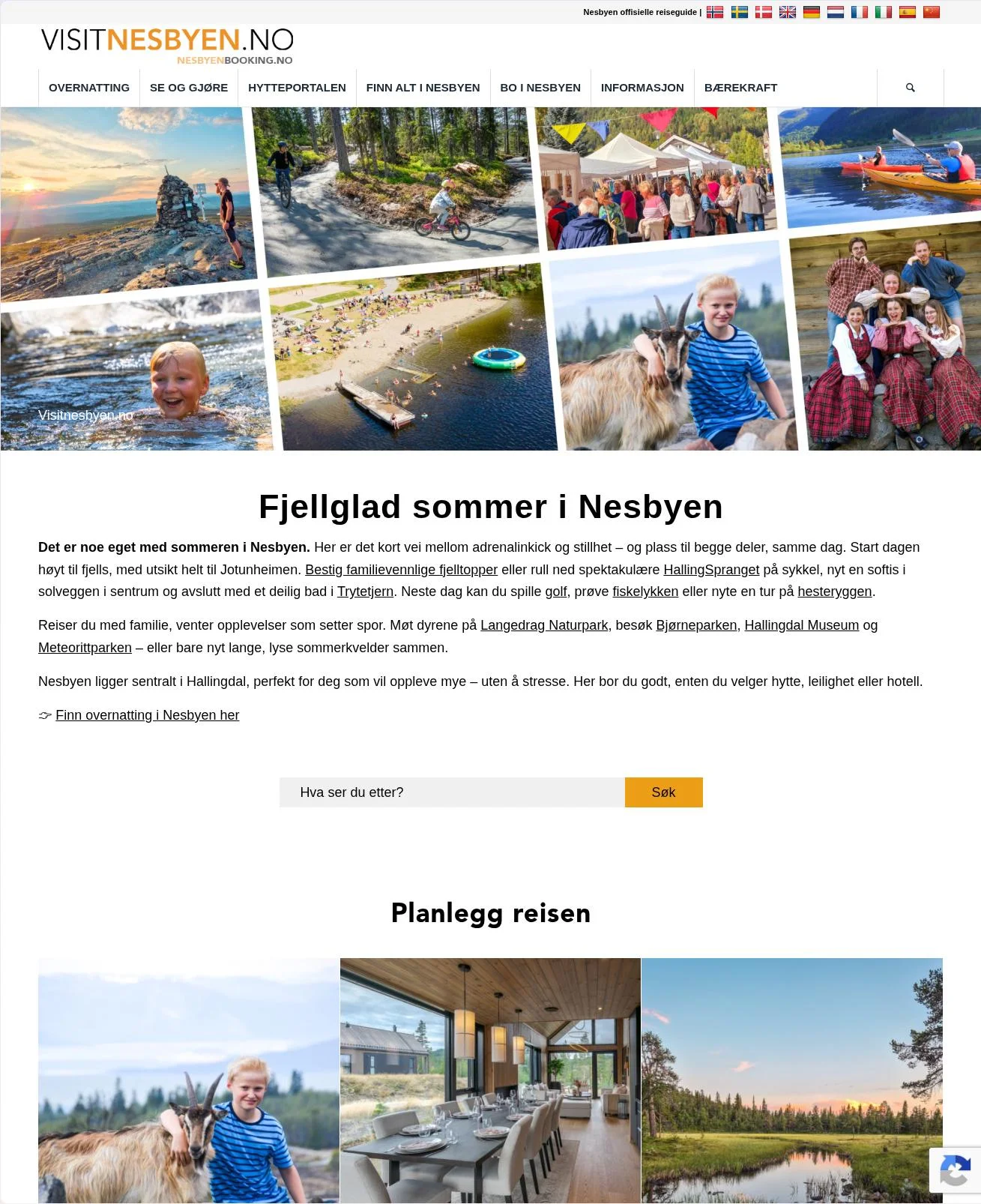 Visit Nesbyen - nettside levert av Booktech